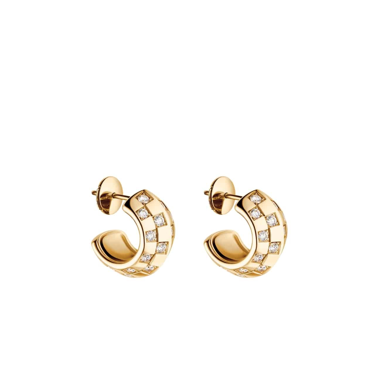 L0vis Vvtt0n Le Damier De Earings Yellow Gold Q16521