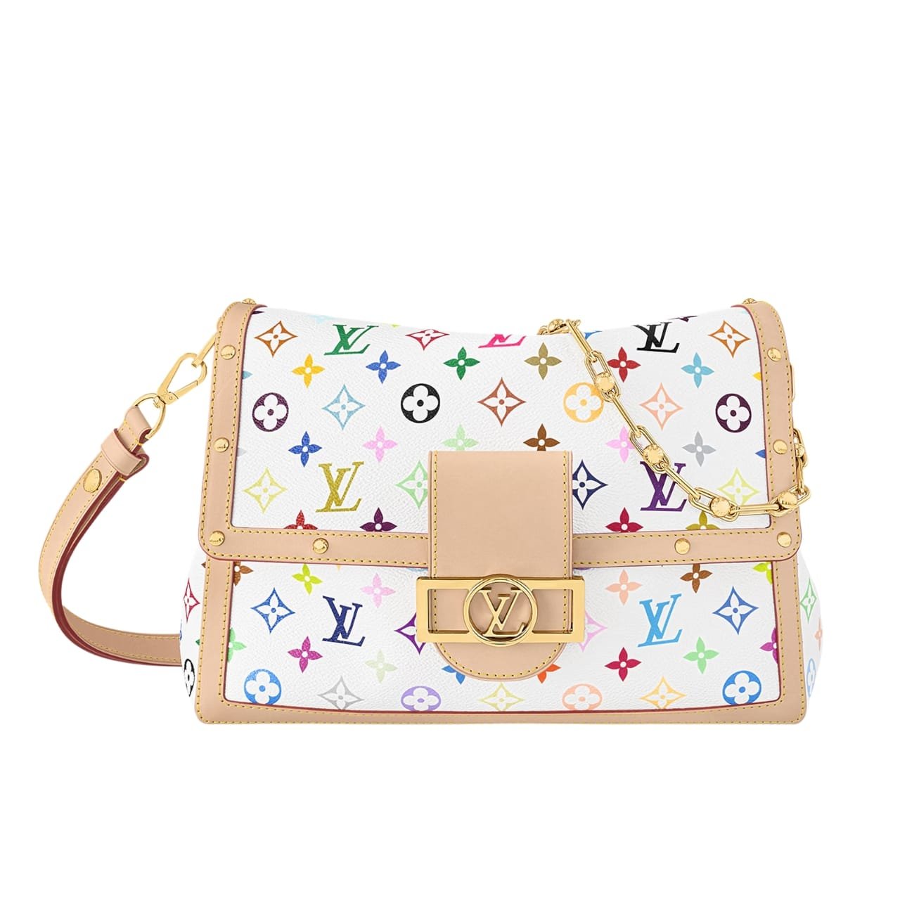 L0vis Vvtt0n X Murakami Dauphine Soft GM Monogram Canvas White 25Cm M13255
