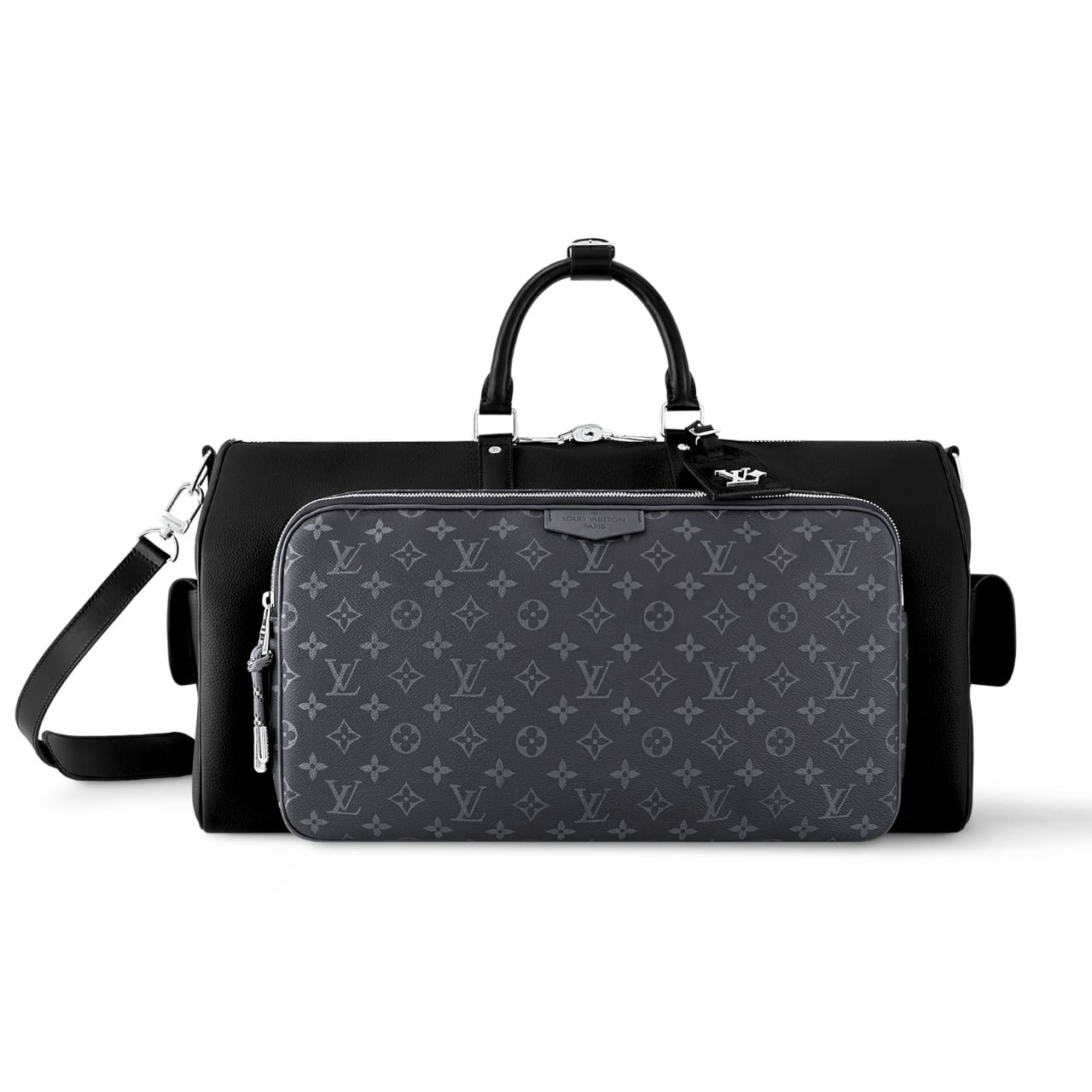 L0vis Vvtt0n Keepall Bandoulière 50 Black And Grey 50Cm