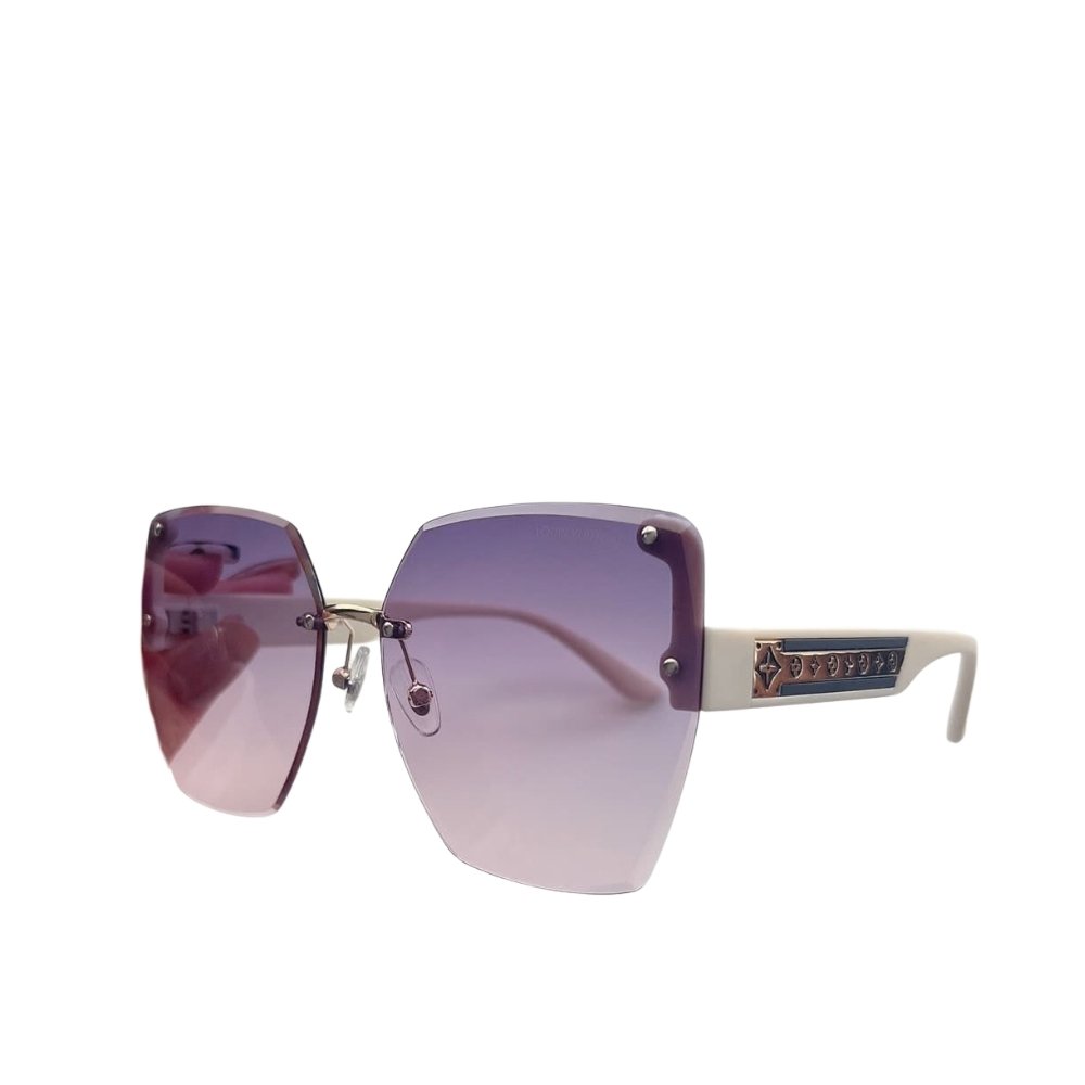 L0vis Vvtt0n Rimless Gradient Purple White Sunglasses