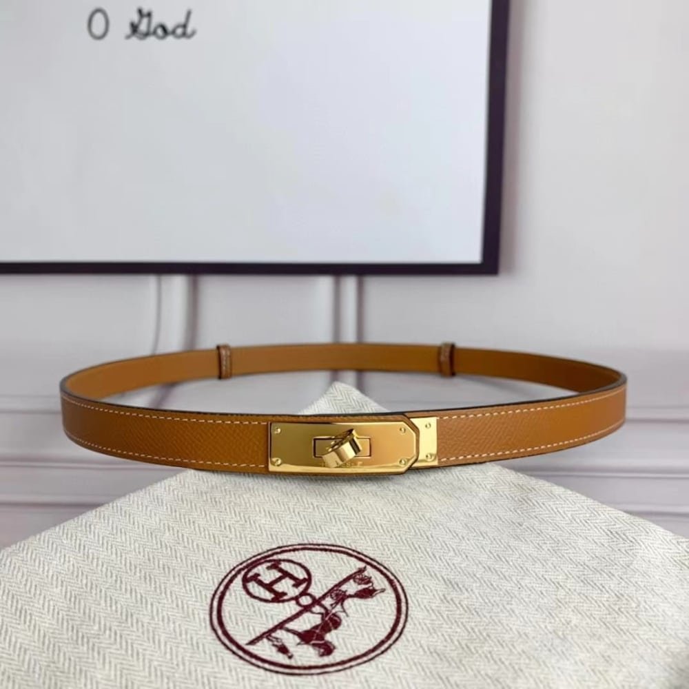 H**me5 Kelly 18 Belt Brown Gold 18Mm H069853Cc37