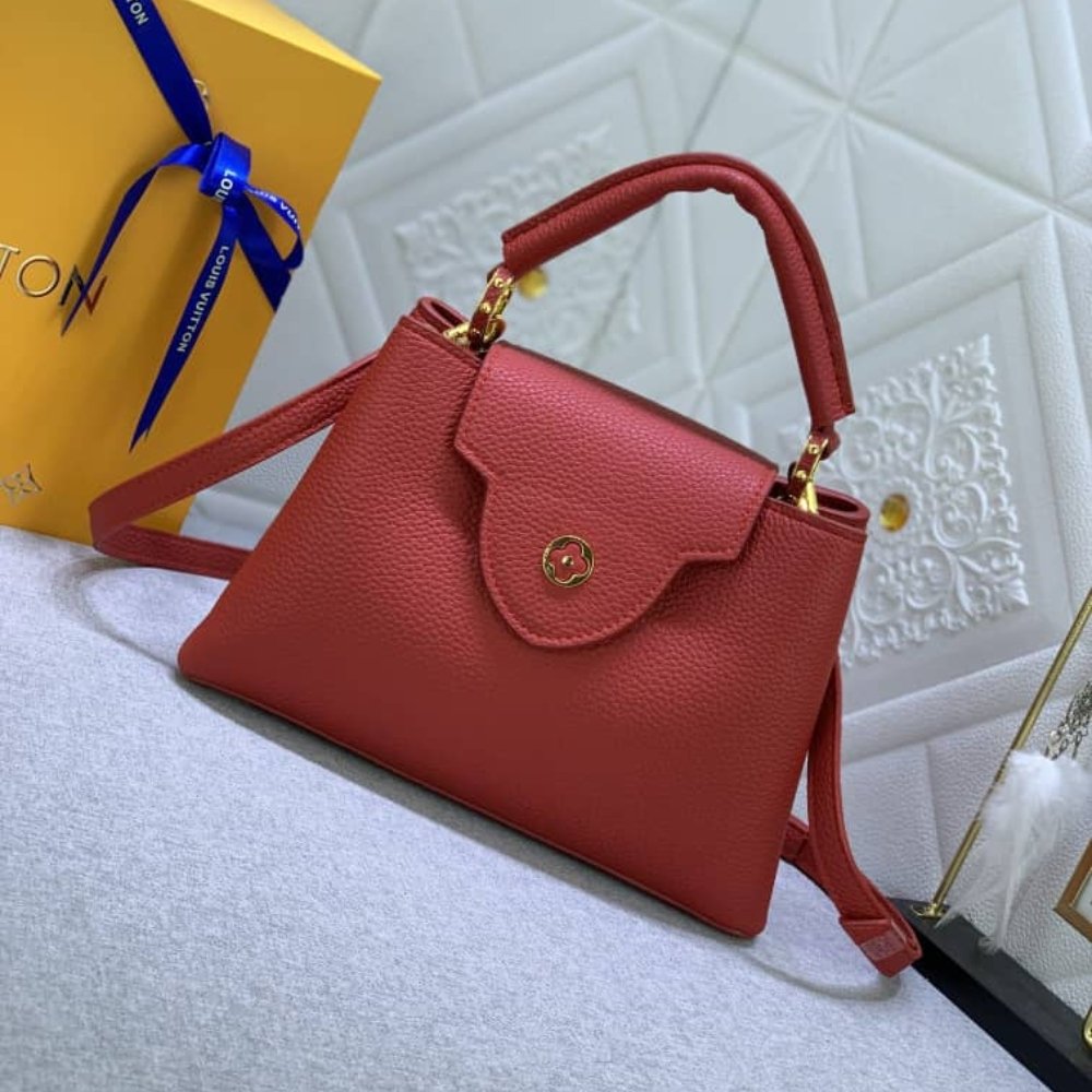 L0vis Vvtt0n Capucines Bb Bag Scarlet Red 27Cm M52689