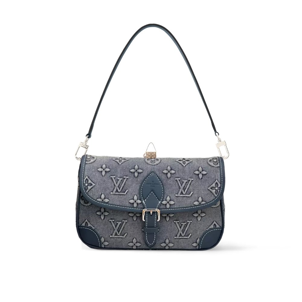L0vis Vvtt0n Diane Monogram Denim Blue 24Cm