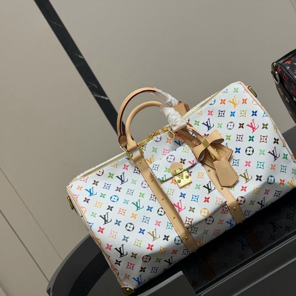 L0vis Vvtt0n X Takashi Murakami Keepall Bandoulière 45 Bag Multicolore Blanc 45Cm M13742