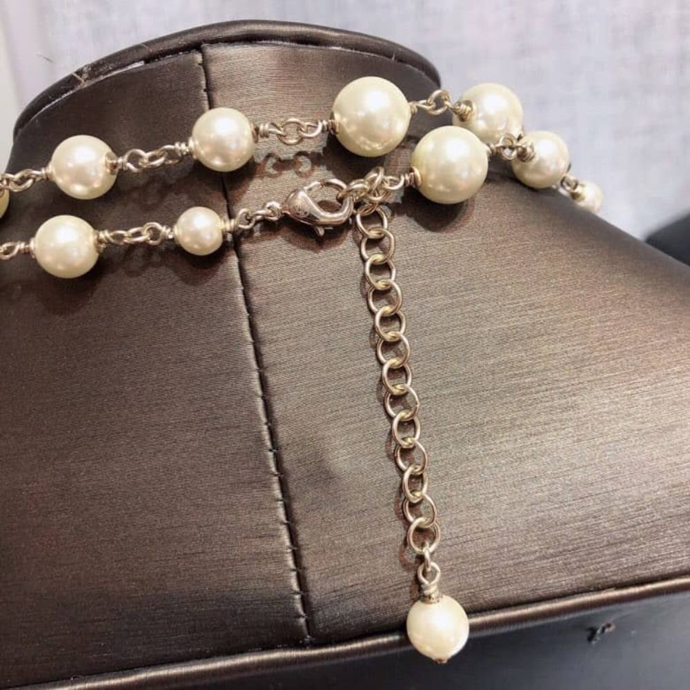 Ch**el Double Strand Pearl Necklace