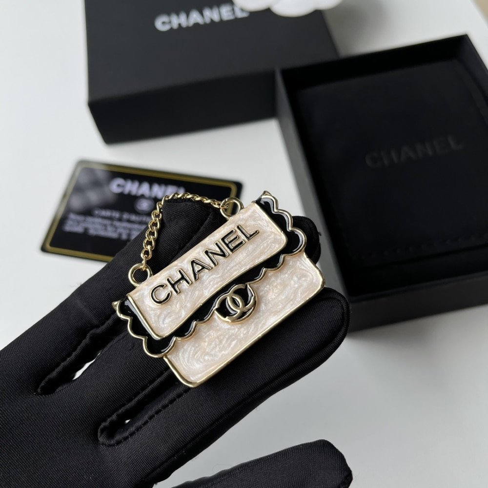 Ch**el Ch**el Bag Shaped Brooch