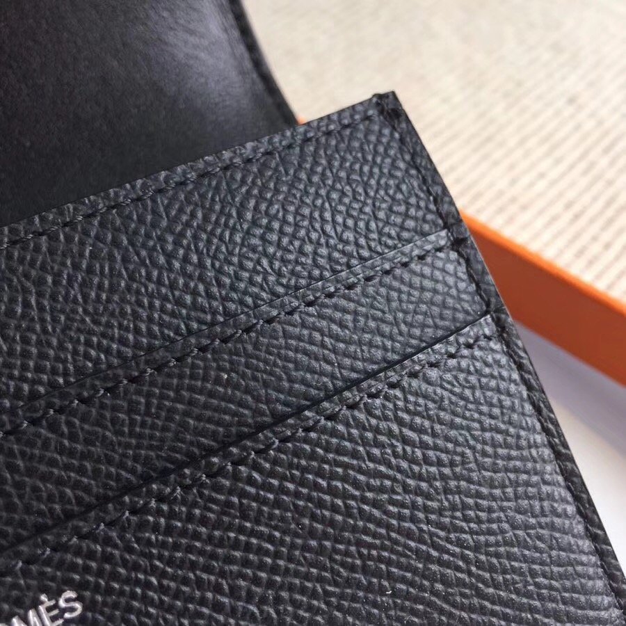 H**me5 Constance Slim Wallet Noir 12Cm H082060Ck89