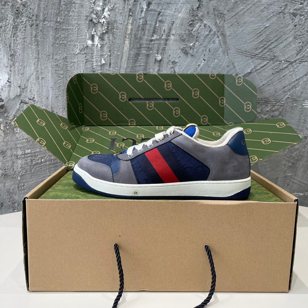 Gvc*1 GG Screener Sneaker Grey Suede 576223 FAA3T 4551