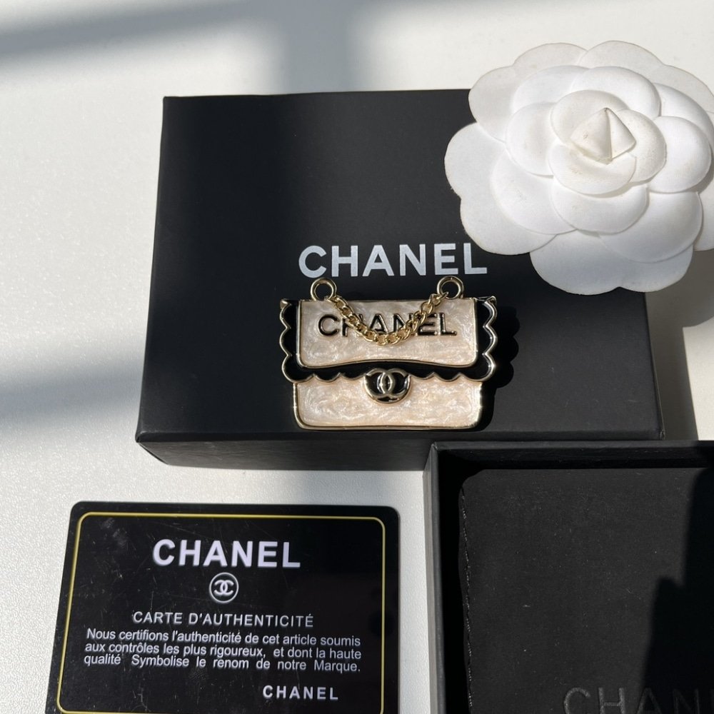 Ch**el Ch**el Bag Shaped Brooch