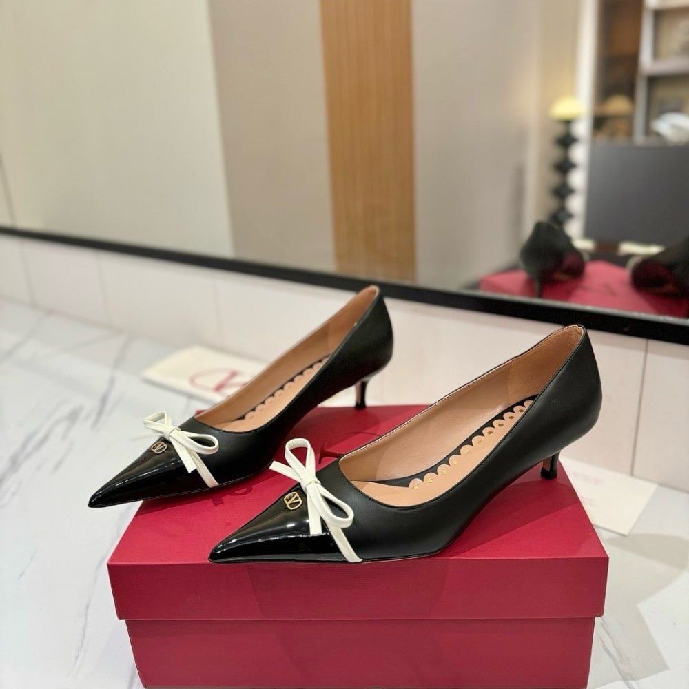 Va1e*ntin0 Bepointy Pump In Patent Leather Black 6W2S0Lq0Dal 790