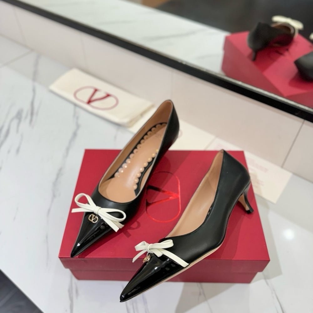 Va1e*ntin0 Bepointy Pump In Patent Leather Black 6W2S0Lq0Dal 790