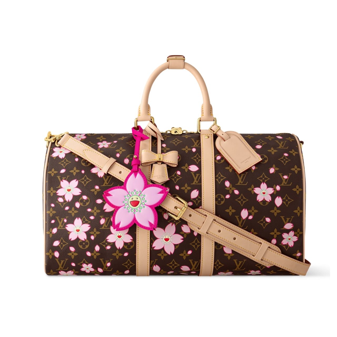 L0vis Vvtt0n X Takashi Murakami Keepall Bandoulière 45 Brown 45Cm M13752