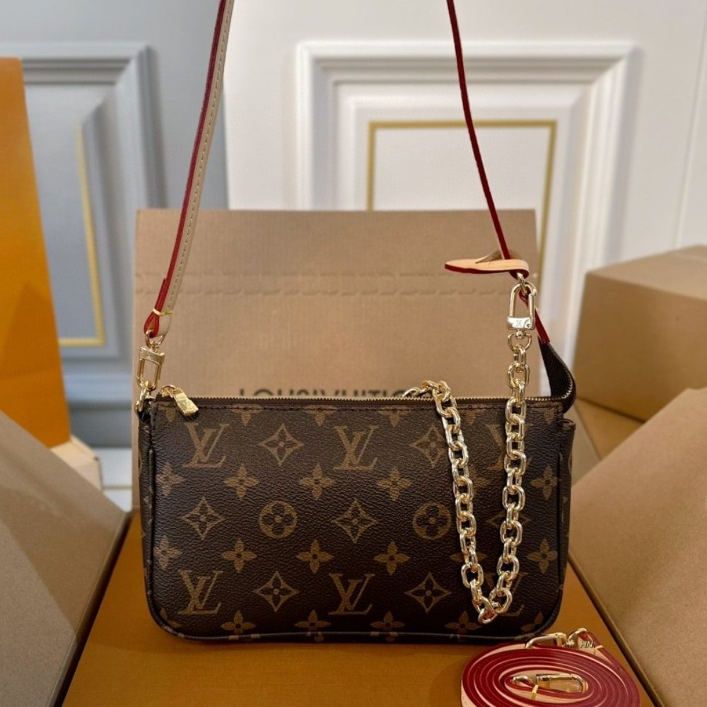 L0vis Vvtt0n Pochette Accessoires Monogram Bag Brown 23Cm
