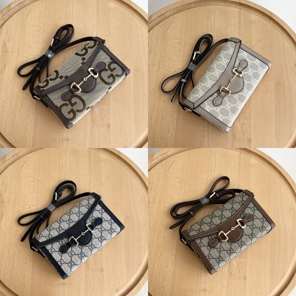 Gvc*1 Horsebit 1955 Mini Bag ‎Beige And White Gg Svp*me 18Cm ‎‎699296 Uulbg 9683