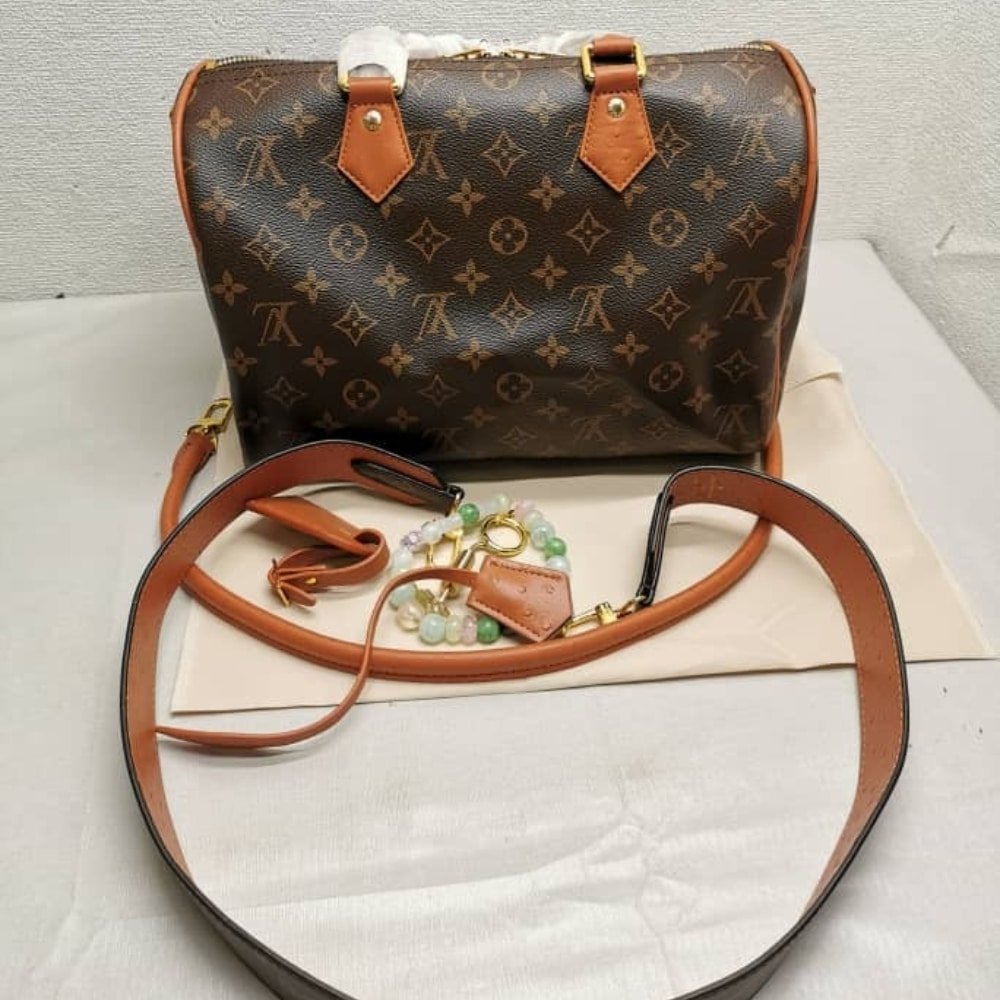 L0vis Vvtt0n Speedy Soft 30 Boho Monogram Tan 30Cm N87212