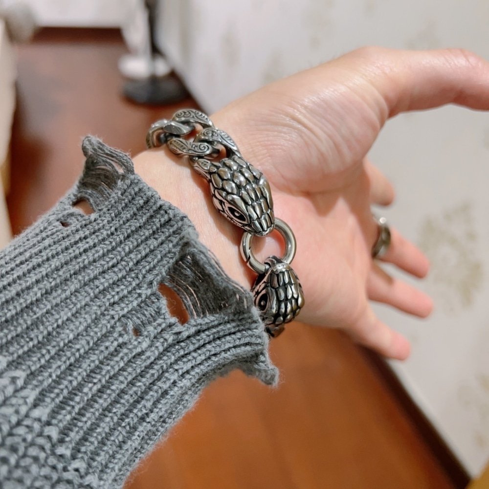 Gvc*1 Snake Bracelet Silver