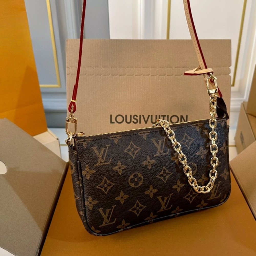 L0vis Vvtt0n Pochette Accessoires Monogram Bag Brown 23Cm