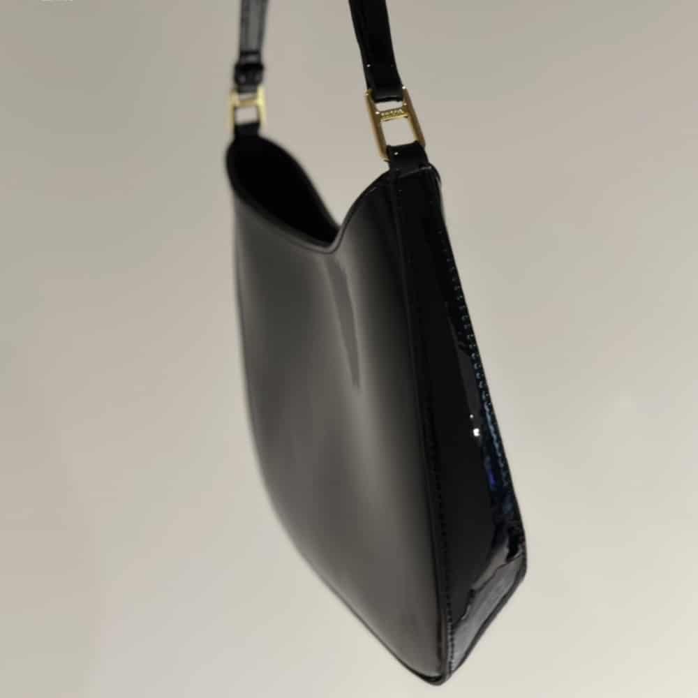 Pra*a Cleo Patent Leather Bag Black 27Cm 1Bc169 069 F03Kj V Hoo