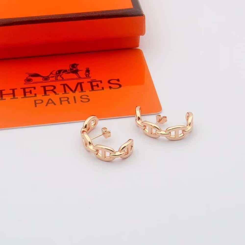 H**me5 Chaine D’Ancre Enchainee Earring Rose Gold