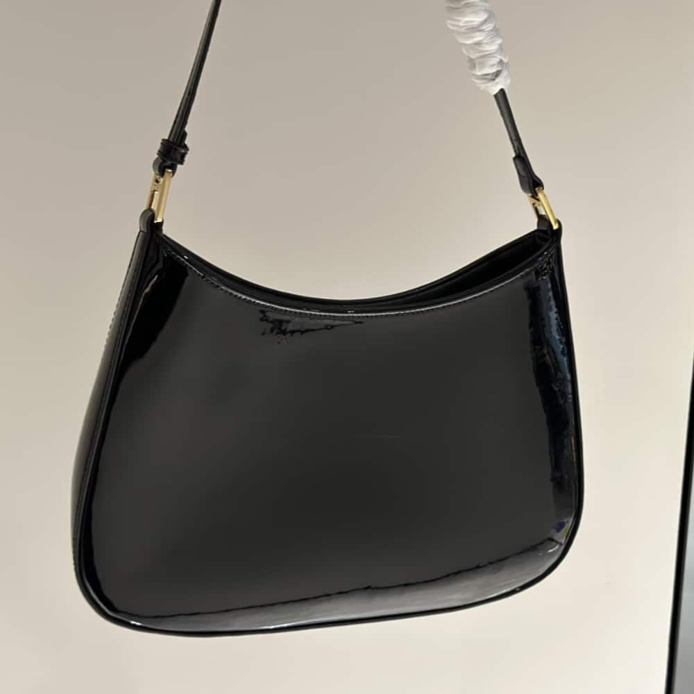 Pra*a Cleo Patent Leather Bag Black 27Cm 1Bc169 069 F03Kj V Hoo