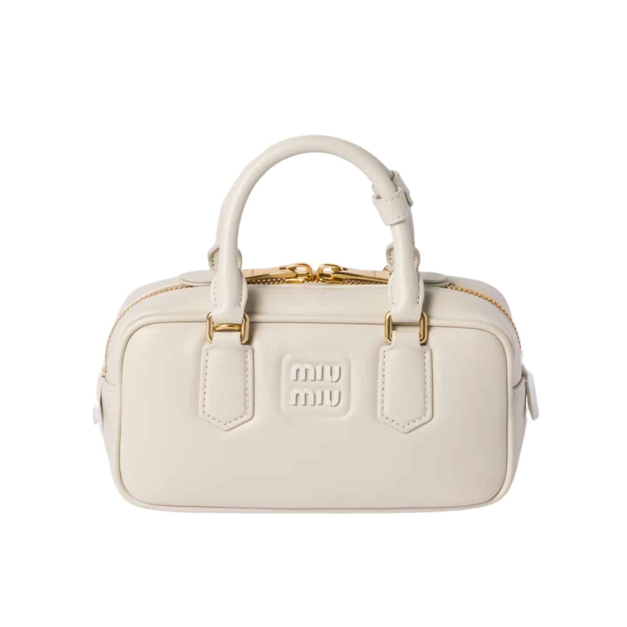 M1um1u Arcadie Bag Chalk White 22Cm 5Bb142 Acr3 F0K74 V Oon