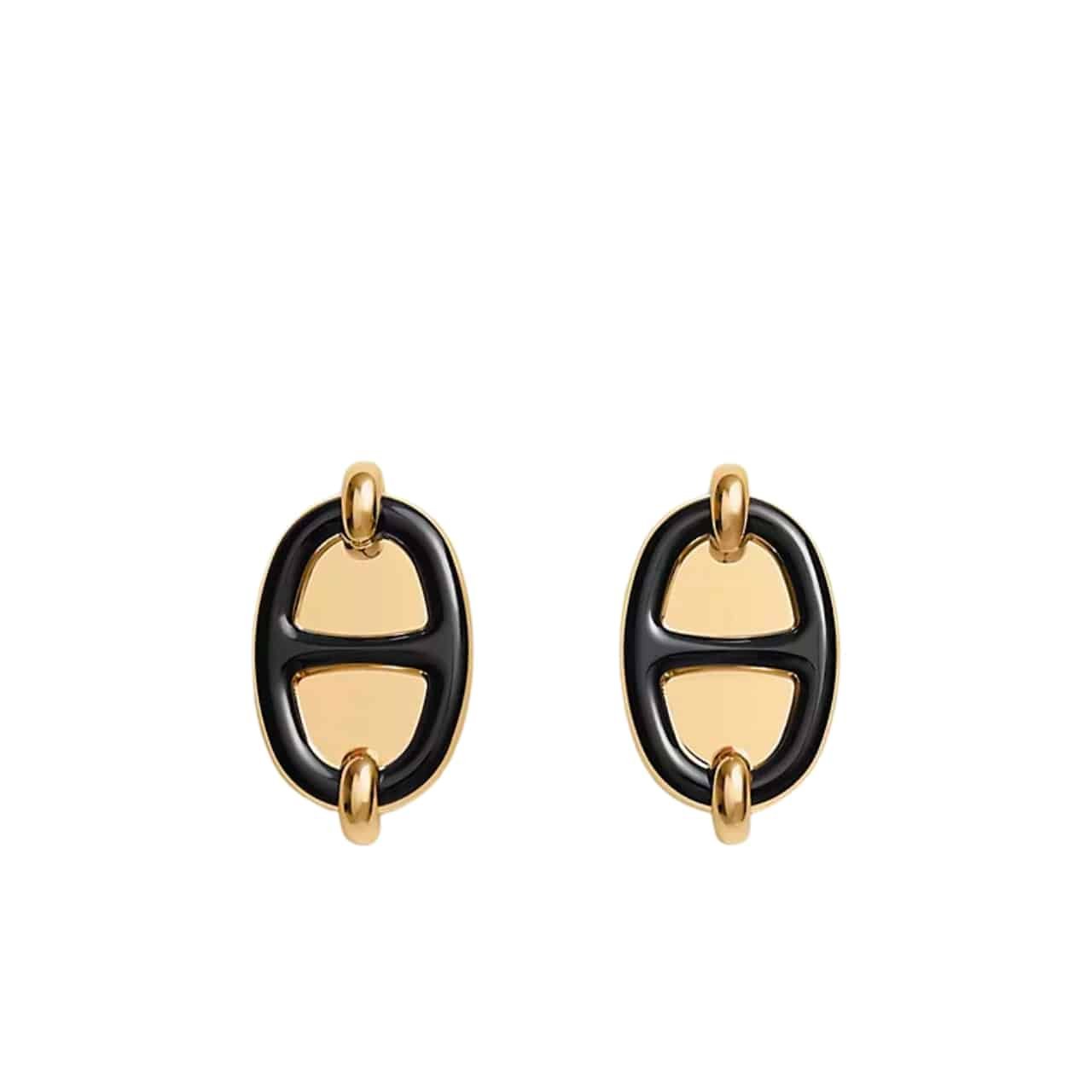 H**me5 Mini Maillon Earrings Black