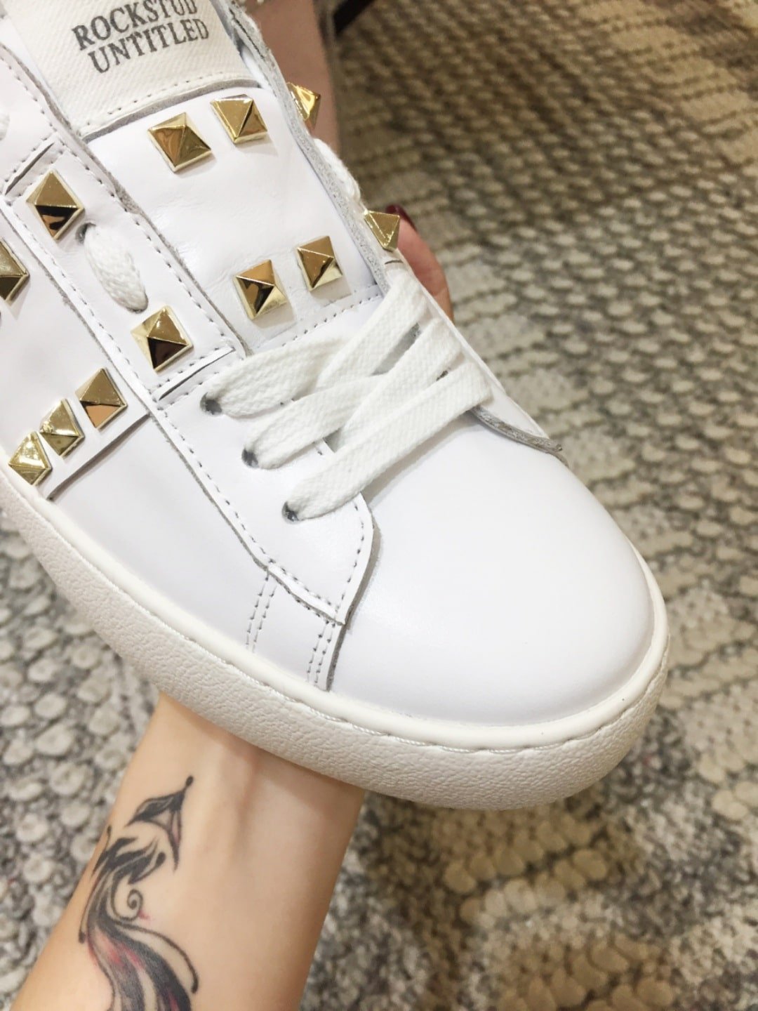 Va1e*ntin0 Calfskin Rockstud Untitled Sneaker Ys0931Bhs 0Bo