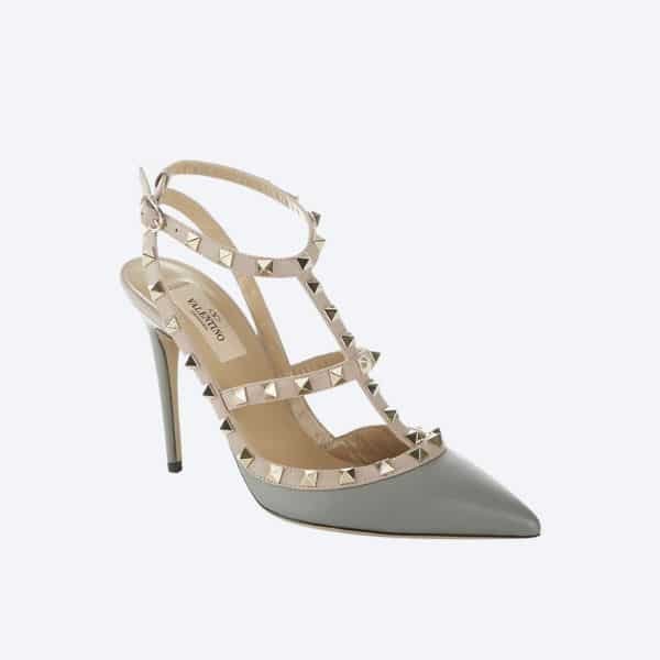 Va1e*ntin0 Patent Rockstud Caged Pump 100Mm Blue