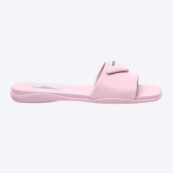 Pra*a Brushed Leather Slide In Pink