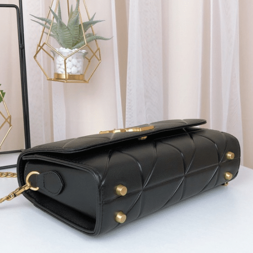 Sa1nt Lau*nt Niki Chain Bag Purchase Leather Gold Hardware Black