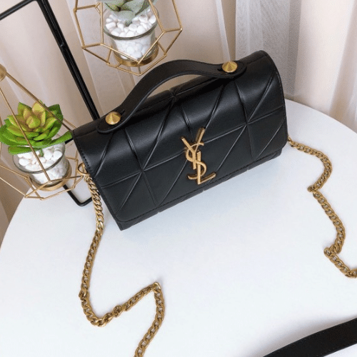 Sa1nt Lau*nt Niki Chain Bag Purchase Leather Gold Hardware Black