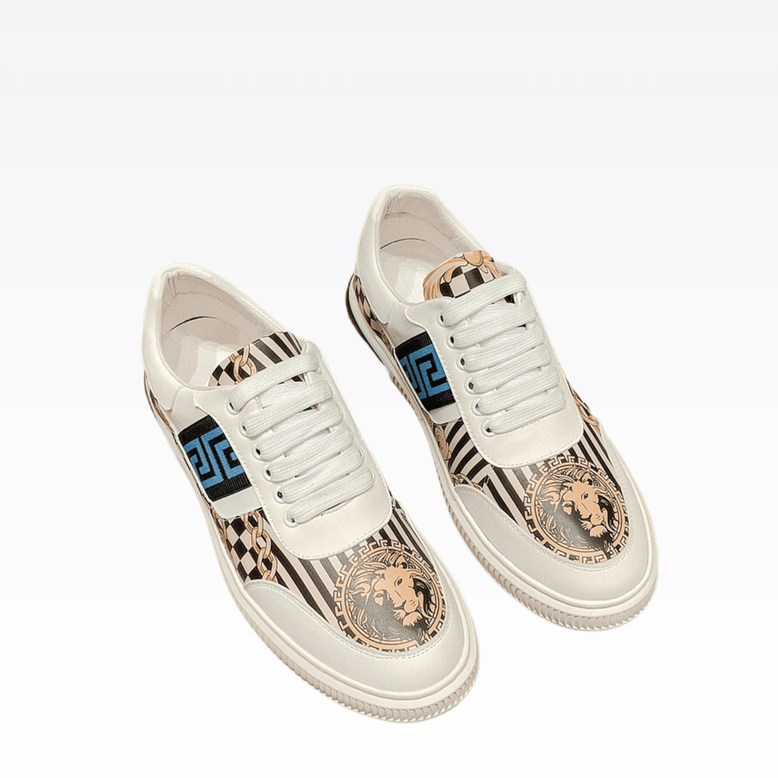 F**di Domino Fabric Low Sneakers Blue Ff