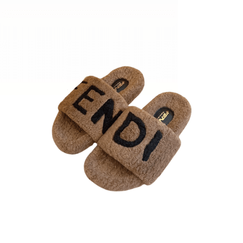 F**di Fleece Slippers Brown