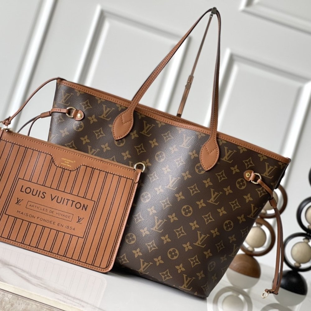 [S*per Vip 1:1] L0vis Vvtt0n Neverfull Inside Out MM Tan 31Cm M12061