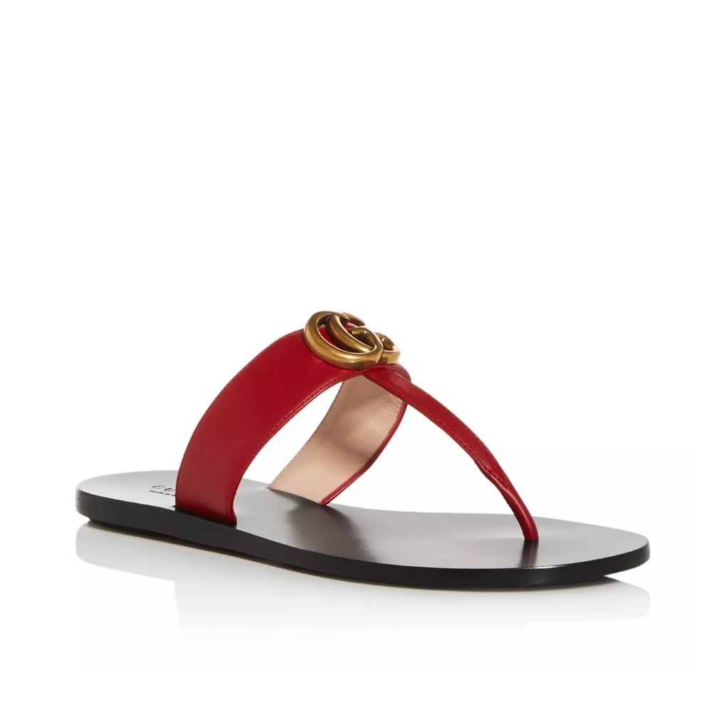 Gvc*1 Double G Thong Leather Red