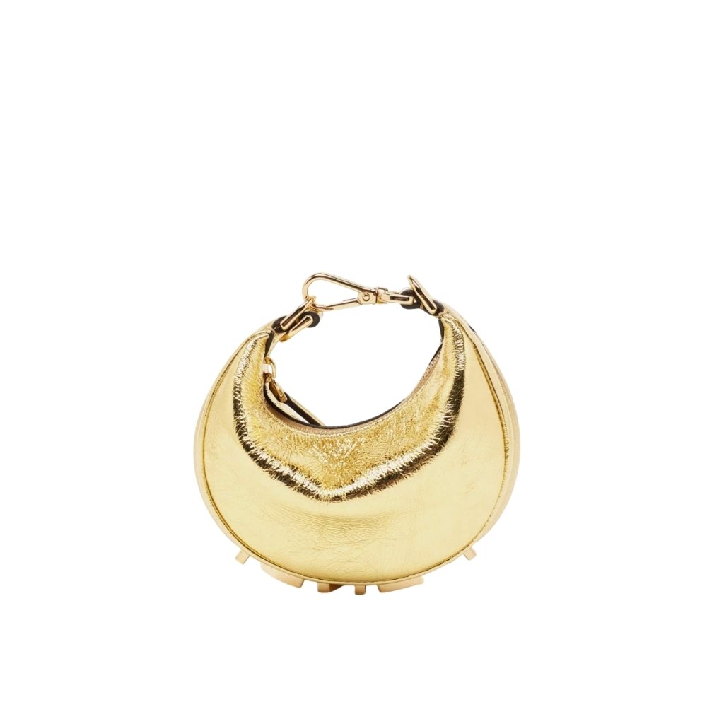 F**di Nano F**digraphy Mini Bag Metallic Gold 16Cm