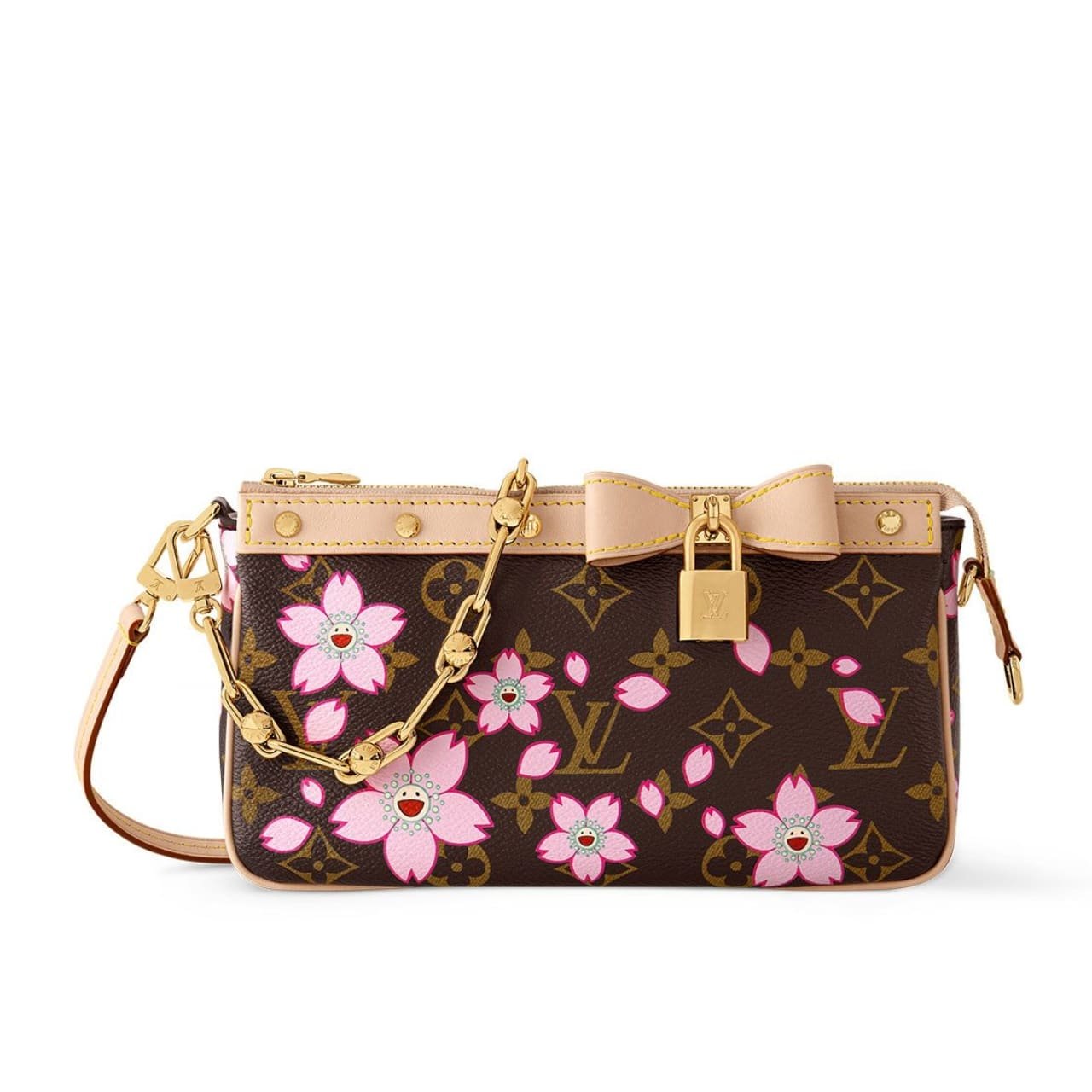 L0vis Vvtt0n X Murakami Pochette Accessoires Sakura Brown 22Cm M13666