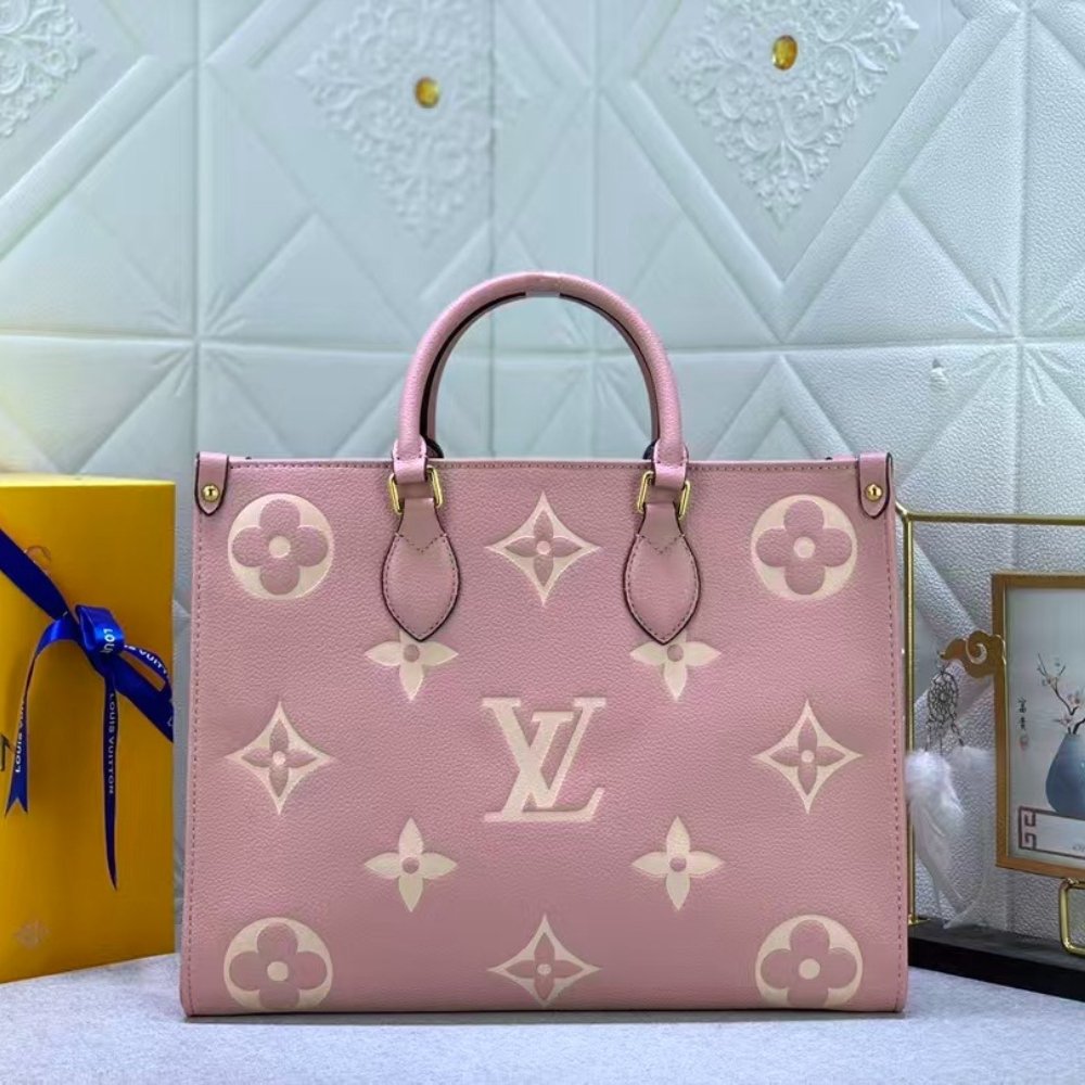 L0vis Vvtt0n Onthego MM Monogram Empreinte Trianon Pink 33cm M46286