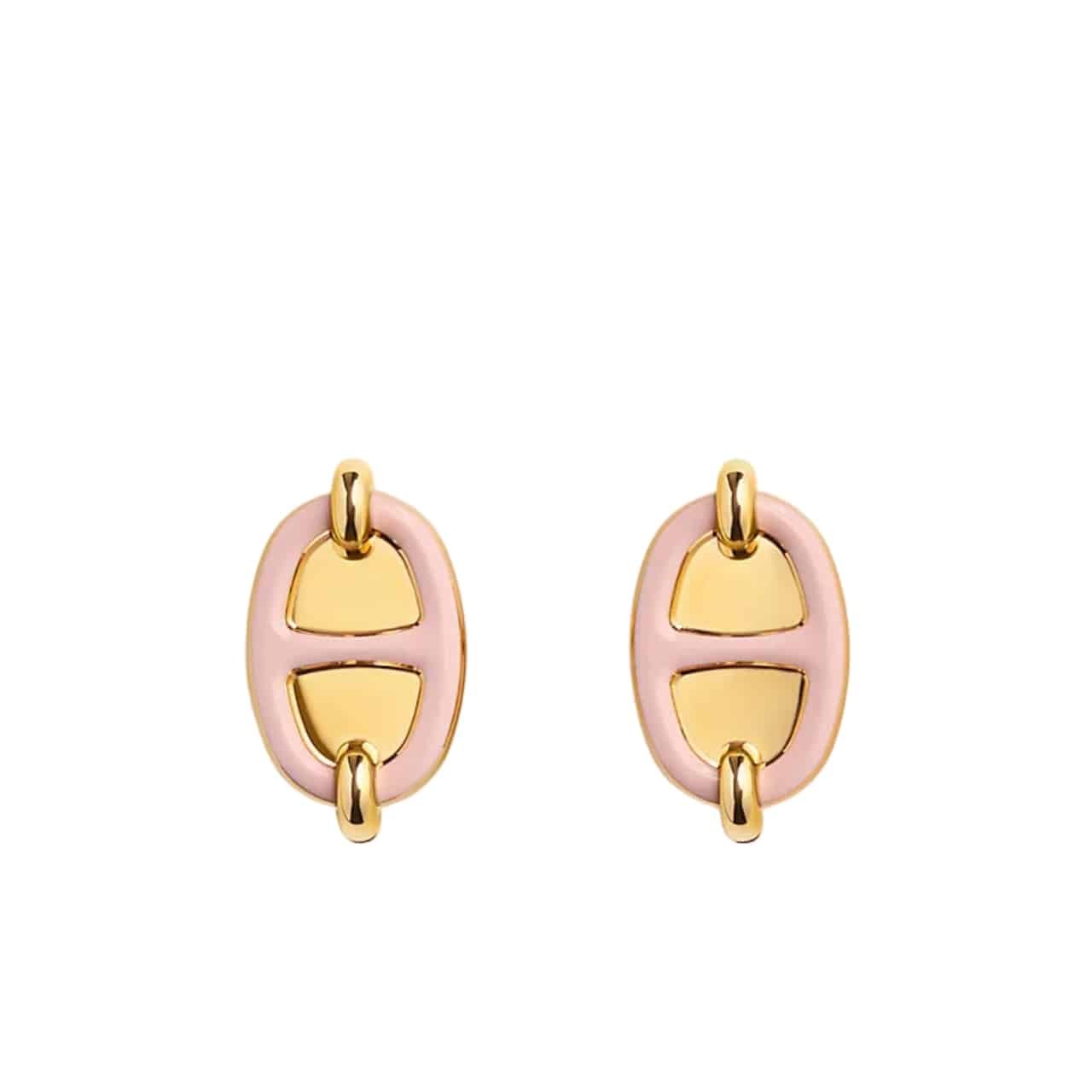H**me5 Mini Maillon Earrings Light Pink