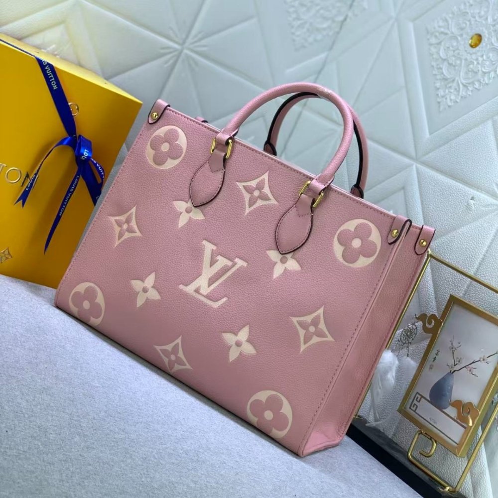 L0vis Vvtt0n Onthego MM Monogram Empreinte Trianon Pink 33cm M46286