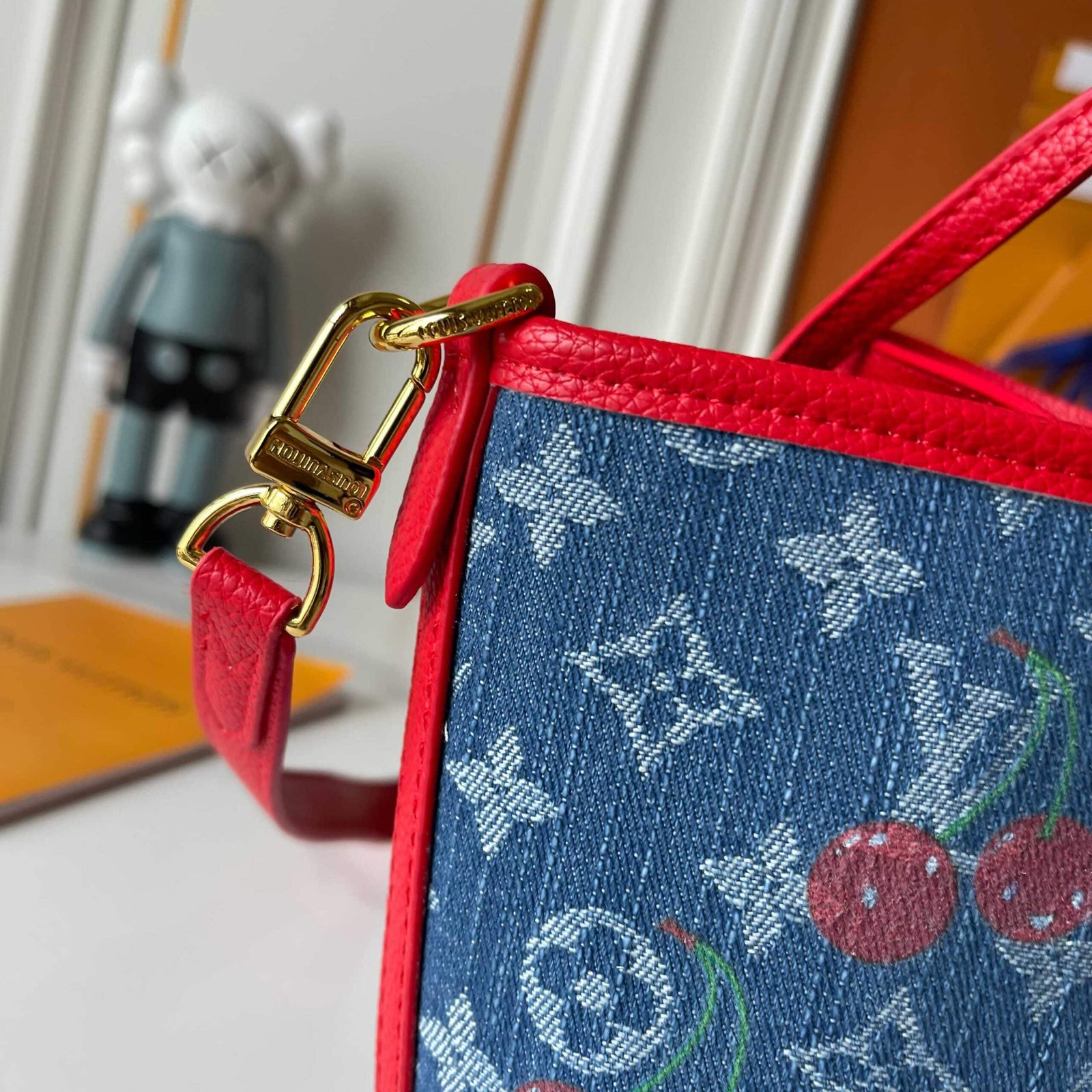 L0vis Vvtt0n X Takashi Murakami Neverfull Inside Out BB Denim Blue 26Cm M14997
