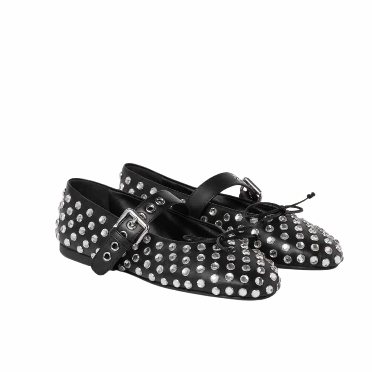 M1um1u Leather Ballerinas In Black 5F212E 070 F0002 F 005