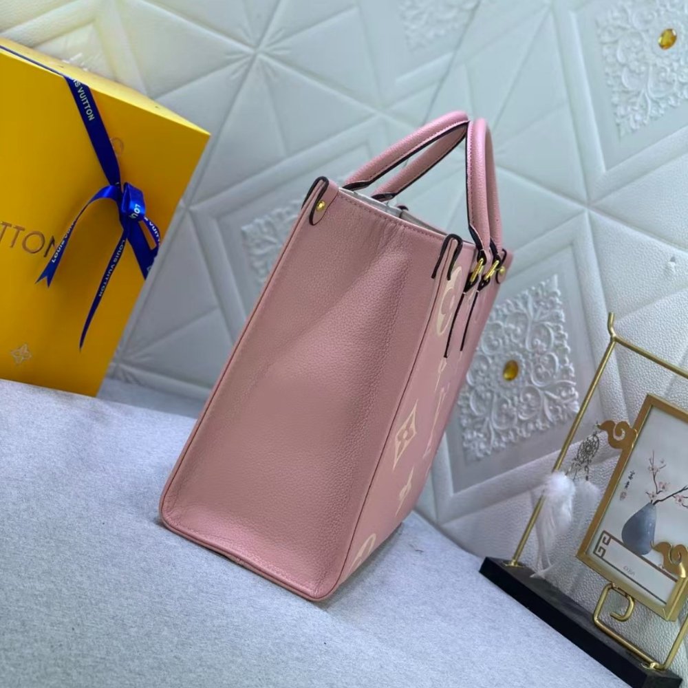 L0vis Vvtt0n Onthego MM Monogram Empreinte Trianon Pink 33cm M46286