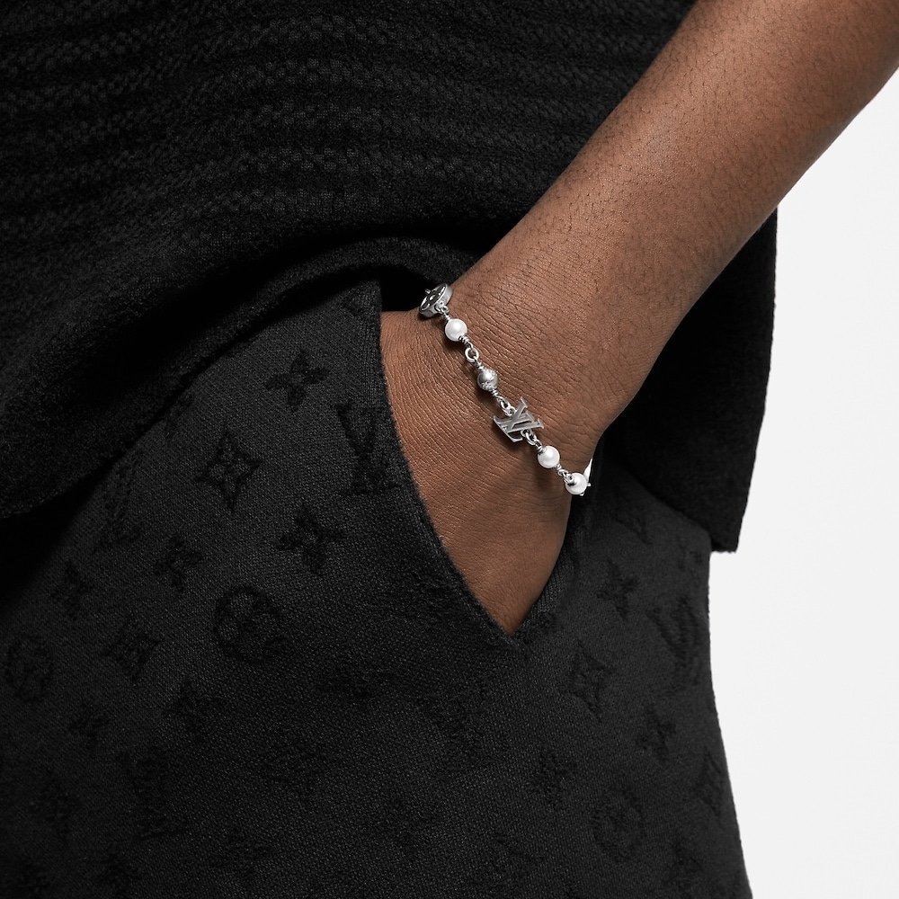 L0vis Vvtt0n Lv Pearls Bracelet Silver M1384A
