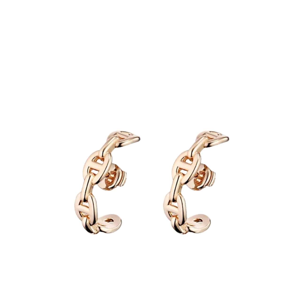 H**me5 Chaine D’Ancre Enchainee Earring Rose Gold