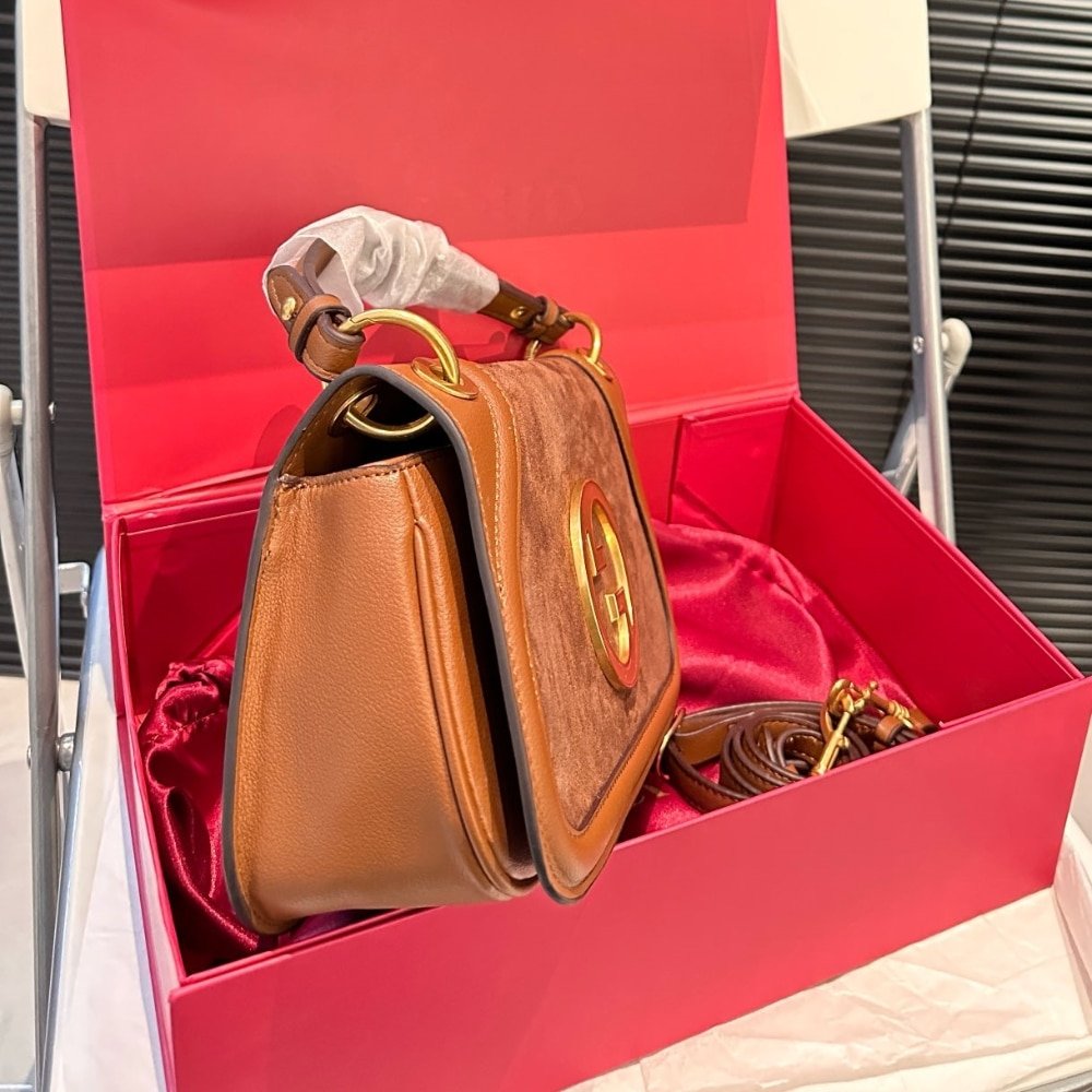 Gvc*1 Blondie Small Shoulder Bag Light Brown Suede 26Cm 815715 Caaau 2808
