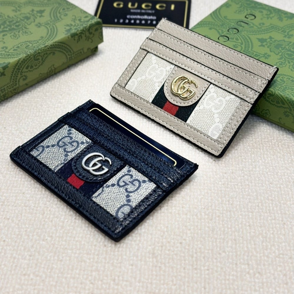 Gvc*1 Ophidia Card Case Beige 9Cm