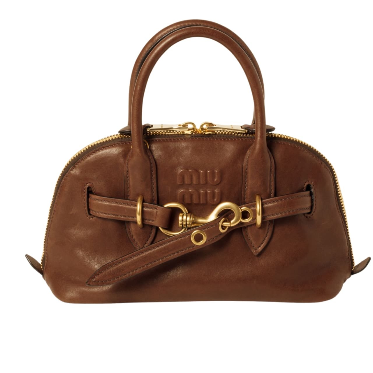 M1um1u Aventure Nappa Top Handle Bag Oak 28Cm 5Bb169 2Bbl F0316 V Ooo