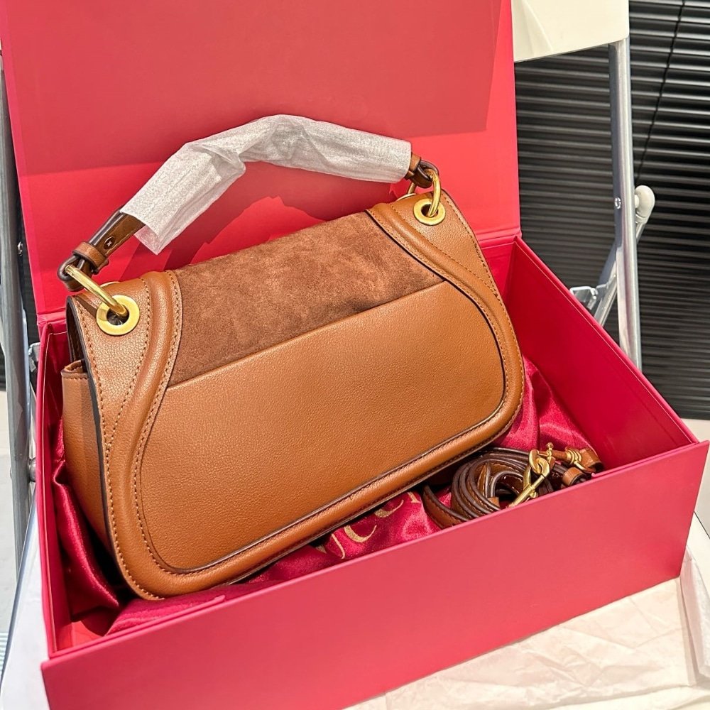 Gvc*1 Blondie Small Shoulder Bag Light Brown Suede 26Cm 815715 Caaau 2808