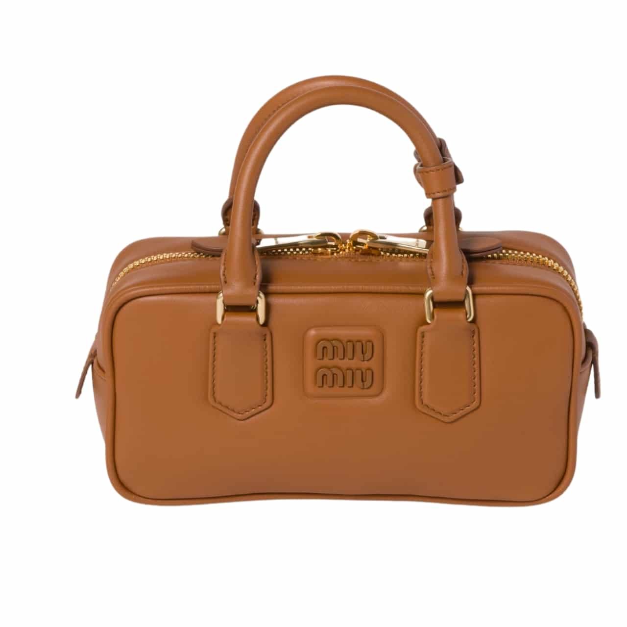 M1um1u Arcadie Bag Cognac 22Cm 5Bb142 Acr3 F0046 V Oon